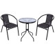 Balcony set ALESIA, gray, table 70x60 cm, 2x chair 52x55x73 cm, steel Balcony set ALESIA, gray, table 70x60 cm, 2x chair 52x55x73 cm, steel