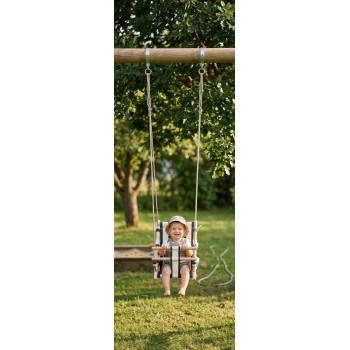 Children swing LEQ FUMIKO, 36x24x45 cm, children, fabric/wood, blue
