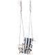 Children swing LEQ FUMIKO, 36x24x45 cm, children, fabric/wood, blue Children swing LEQ FUMIKO, 36x24x45 cm, children, fabric/wood, blue
