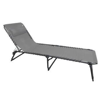 VERACRUZ lounger, gray, adjustable, 190x58x28 cm