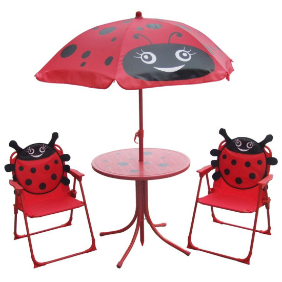 Set LEQ MELISENDA Mariquita, ladybug, parasol 105 cm, table 50 cm, 2 chairs Set LEQ MELISENDA Mariquita, ladybug, parasol 105 cm, table 50 cm, 2 chairs