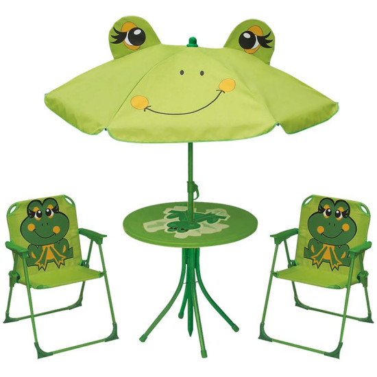 Set LEQ MELISENDA Rana, frog, parasol 105 cm, table 50 cm, 2 chairs Set LEQ MELISENDA Rana, frog, parasol 105 cm, table 50 cm, 2 chairs