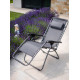 Lounger SONORA, grey, adjustable, max. 120 kg, 66x177x108 cm Lounger SONORA, grey, adjustable, max. 120 kg, 66x177x108 cm