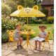 Garden set LEQ MELISENDA Tigre, tiger, parasol 105 cm, table 50 cm, 2 chairs, children's Garden set LEQ MELISENDA Tigre, tiger, parasol 105 cm, table 50 cm, 2 chairs, children's