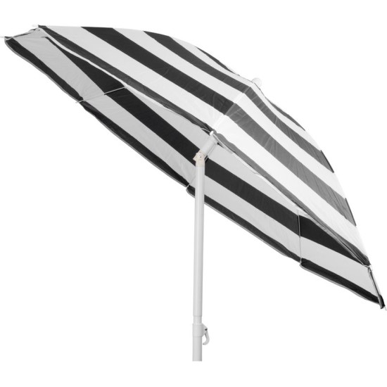 Päikesevari DALIA 180 cm, 32/32 mm, kallutatava liigendiga, must-valge, rand