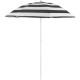 Päikesevari DALIA 180 cm, 32/32 mm, kallutatava liigendiga, must-valge, rand