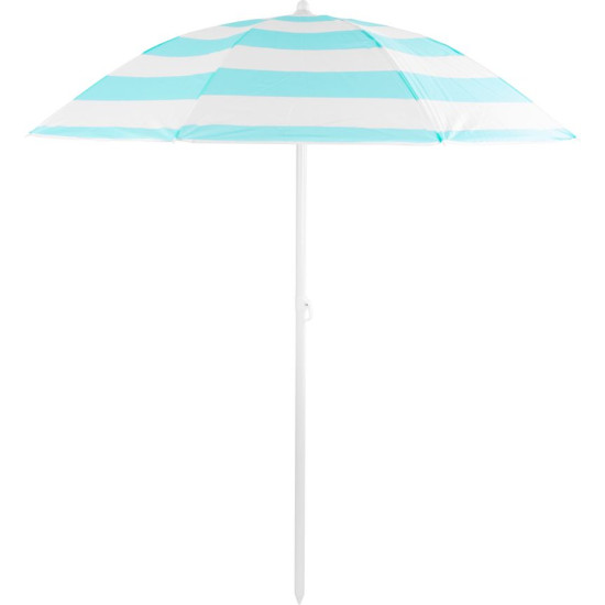 Parasol DALIA 180 cm, 32/32 mm, with tilting joint, turquoise-white, beach Parasol DALIA 180 cm, 32/32 mm, with tilting joint, turquoise-white, beach
