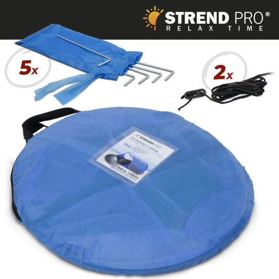 Палатка Strend Pro, складная, пляжная, синяя, 190х120х90 см