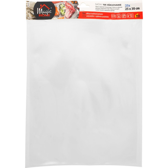 MagicHome bags, vacuum-sealed, 25x30 cm, for vacuum sealers, pack of 25 pcs