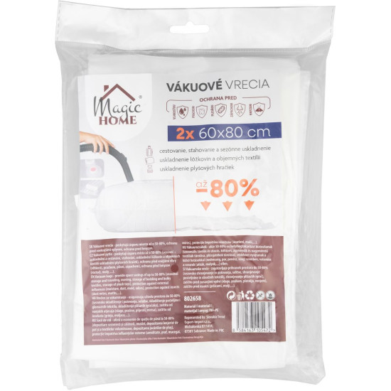 Bag Bag MagicHome, vacuum, with suction 60 x 80 cm, pack of 2 pcs