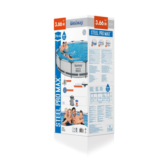 Bestwаy® Steel рro MаX™ Бассейн 56416, 3,66 м x 76 см Bestwаy® Steel рro MаX™ Бассейн 56416, 3,66 м x 76 см