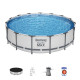 Bestway® Steel Pro MAX bassein, 56488, kassettfiltreerimine, redel, kate, 457x107 cm Bestway® Steel Pro MAX bassein, 56488, kassettfiltreerimine, redel, kate, 457x107 cm