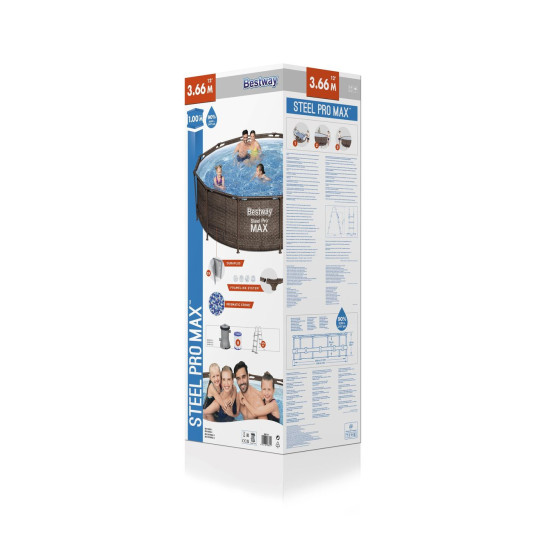 Bestway® Power Steel™ Above Ground Pool 3.66 m x 1.0 m