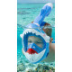 Маска для снорклинга Shark, анфас, для детей 4+, XS, синяя Маска для снорклинга Shark, анфас, для детей 4+, XS, синяя