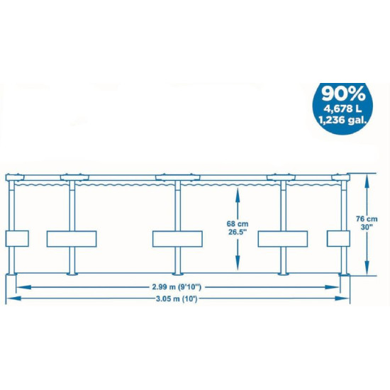 Bestwаy® Steel рro MаX™ 56679, Бассейн 3,05 м x 76 см, фильтр Bestwаy® Steel рro MаX™ 56679, Бассейн 3,05 м x 76 см, фильтр