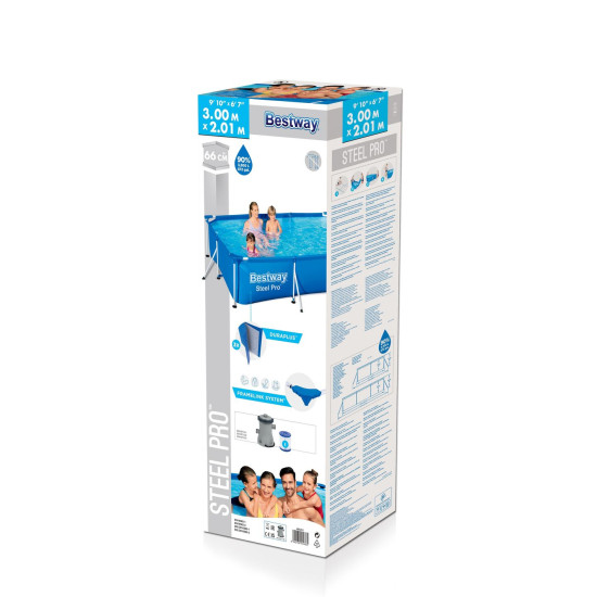 Above Ground Pool Bestway® Steel Pro™, 56411, filter, pump, 3,00x2,01x0,66 m Above Ground Pool Bestway® Steel Pro™, 56411, filter, pump, 3,00x2,01x0,66 m