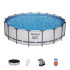 Above Ground Pool Bestway® Steel Pro MAX, 56462, filter, pump, ladder, tarpaulin, 5,49x1,22 m