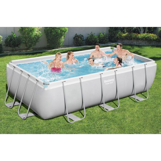 Above Ground Pool Bestway® Power Steel™, 56442, sand filtration, ladder, dispenser, 4,04x2,01x1,00 m