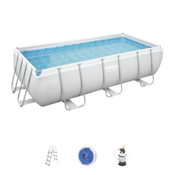 Above Ground Pool Bestway® Power Steel™, 56442, sand filtration, ladder, dispenser, 4,04x2,01x1,00 m