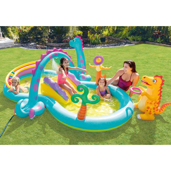 Intex® 57135 pool, Dinoland play center, children's, inflatable playground, 302x229x112 cm