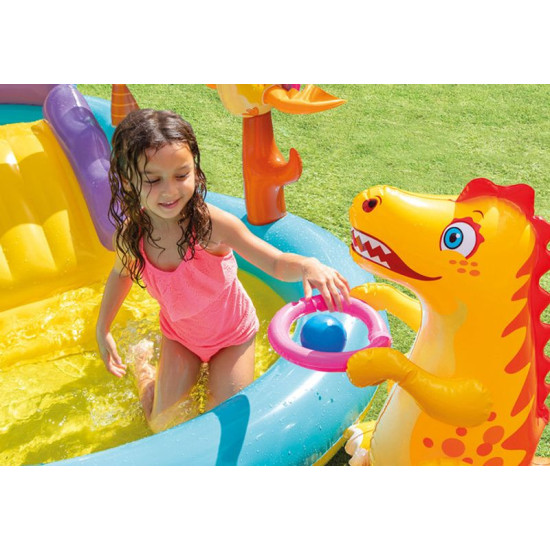 Intex® 57135 pool, Dinoland play center, children's, inflatable playground, 302x229x112 cm