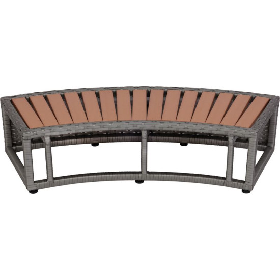 MSpa® hot tub step, for round hot tub, rattan look, gray, 92x30x22 cm MSpa® hot tub step, for round hot tub, rattan look, gray, 92x30x22 cm