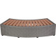 MSpa® hot tub step, for round hot tub, rattan look, gray, 92x30x22 cm MSpa® hot tub step, for round hot tub, rattan look, gray, 92x30x22 cm