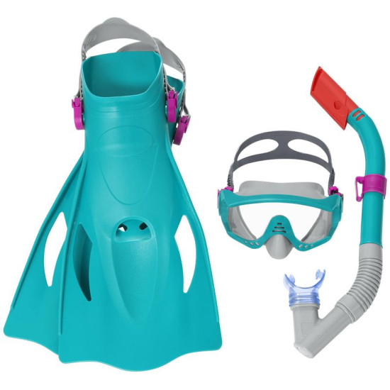 Bestway® 25020 Sparkl Water Goggles, Color Mix, Set, Snorkeling, Scuba Goggles with Fin Bestway® 25020 Sparkl Water Goggles, Color Mix, Set, Snorkeling, Scuba Goggles with Fin