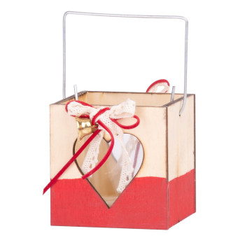 Christmas decorations Woodeco, Box, 8x8 cm, pkg. 5 pcs