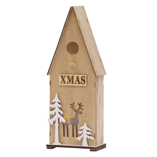 Jõulukaunistused Woodeco, Birdhouse, 3xLED, 12x7x32 cm Jõulukaunistused Woodeco, Birdhouse, 3xLED, 12x7x32 cm