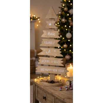 Christmas decorations Woodeco, Tree with signs, 40x17 cm, pkg. 2 pcs Christmas decorations Woodeco, Tree with signs, 40x17 cm, pkg. 2 pcs