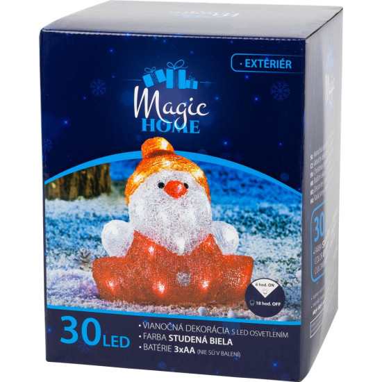 LED jõulukaunistus MagicHome, Jõuluvana, 30 LED, 3xAA
