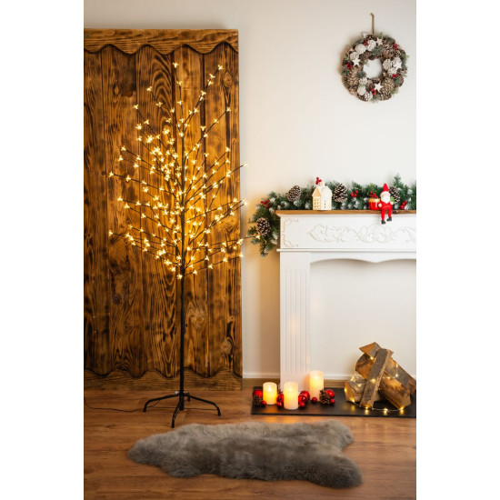 LED dekoratsioon MagicHome Cherry Tree, 192 LED, soe valge, lihtne valgustus, 230 V, 50 Hz, IP44, L-180 cm