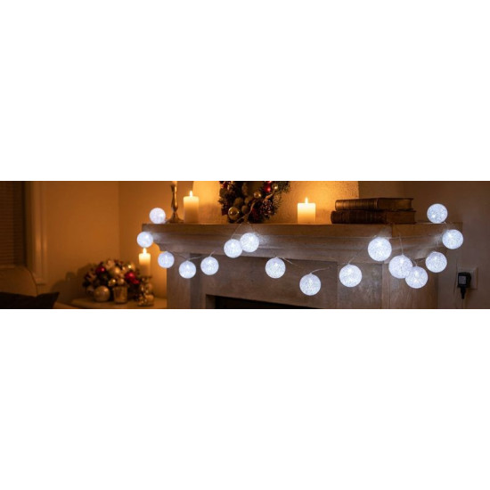Christmas Light MagicHome Cottonball, White, L-3 m, IP20 Christmas Light MagicHome Cottonball, White, L-3 m, IP20