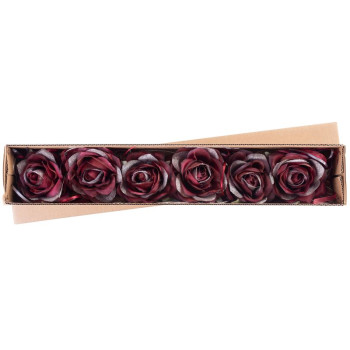 Dekoratsioon Lill, roos, Burgundia, vars, 6 tk. Dekoratsioon Lill, roos, Burgundia, vars, 6 tk.