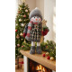 Christmas decoration MagicHome, Snowman girl with skis, 50 cm Christmas decoration MagicHome, Snowman girl with skis, 50 cm