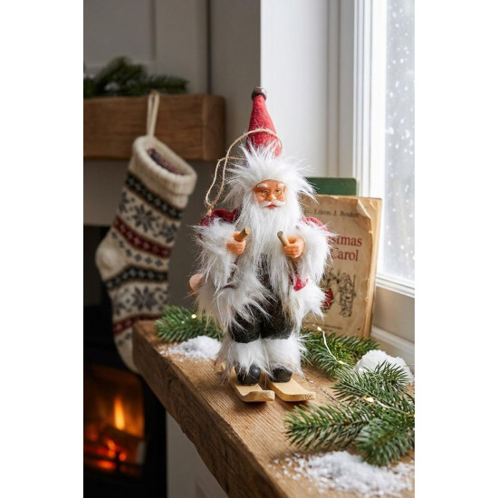 Christmas decoration XmMX190, Santa on skis, 18 cm Christmas decoration XmMX190, Santa on skis, 18 cm
