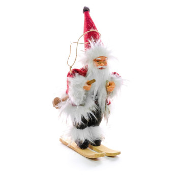Christmas decoration XmMX190, Santa on skis, 18 cm
