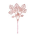 MagicHome Christmas twig, leaves, rose gold, 22 cm