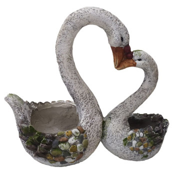 Decoration Gecco W1943, Swans, magnesium, 44 cm