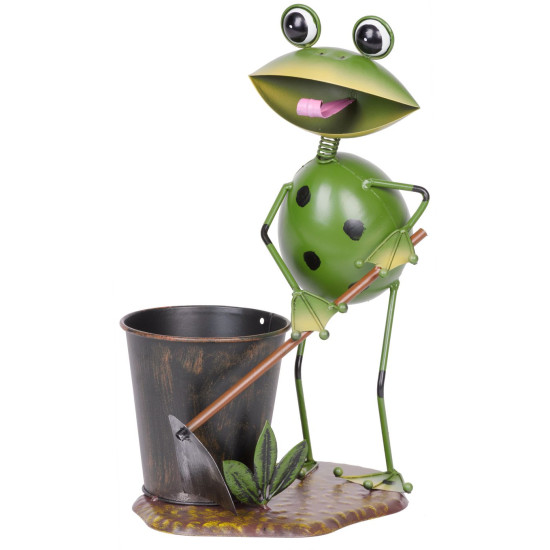 Decoration Mecco 4086, Frog gardener, 33, sheet metal Decoration Mecco 4086, Frog gardener, 33, sheet metal