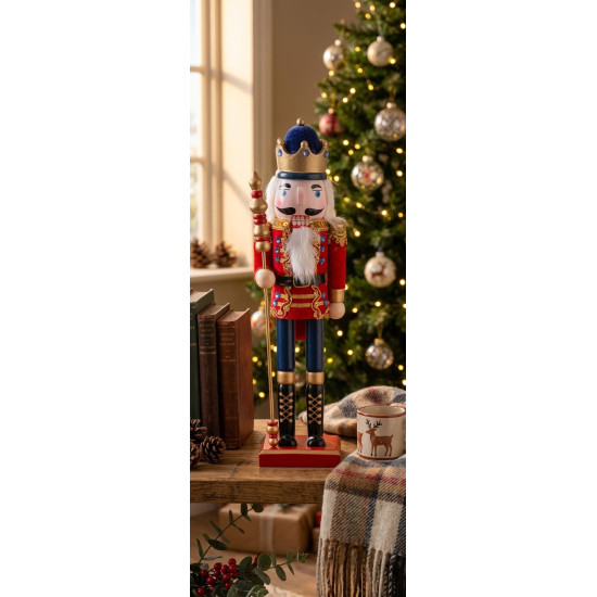 Figure Nutcracker, with cossack hat, wood