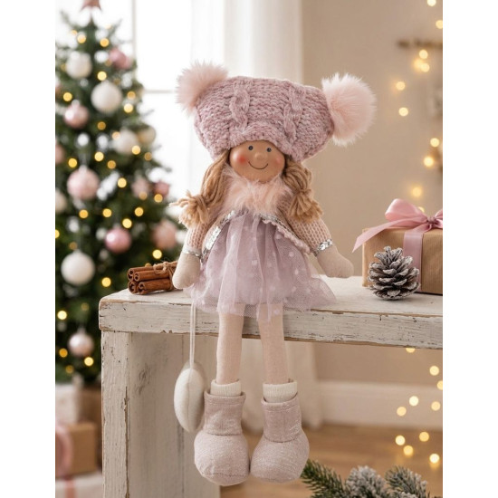 Christmas decoration XmMX468, Children, pink, 22 cm Christmas decoration XmMX468, Children, pink, 22 cm