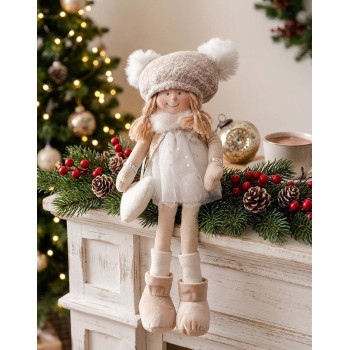 Christmas decoration XmMX468, Children, white, 22 cm Christmas decoration XmMX468, Children, white, 22 cm