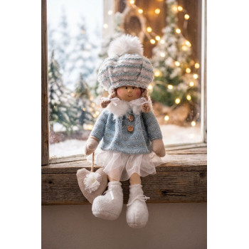 Christmas decoration XmMX667, Children, blue, 22 cm Christmas decoration XmMX667, Children, blue, 22 cm