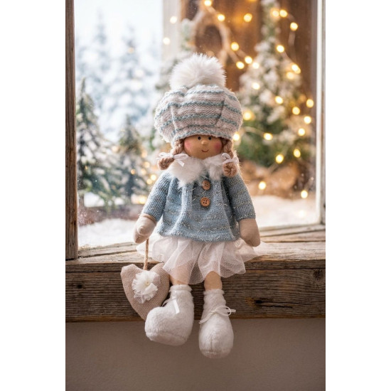 Christmas decoration XmMX667, Children, blue, 22 cm Christmas decoration XmMX667, Children, blue, 22 cm