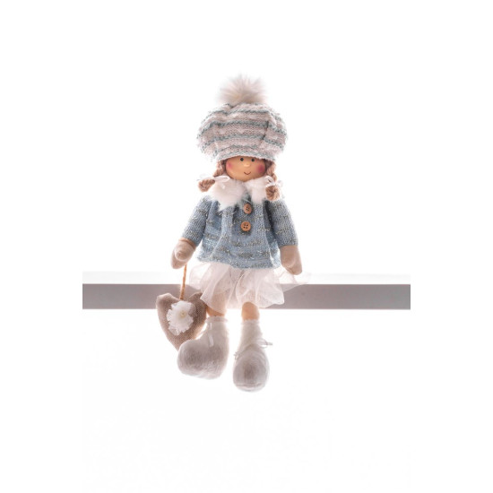 Christmas decoration XmMX667, Children, blue, 22 cm Christmas decoration XmMX667, Children, blue, 22 cm