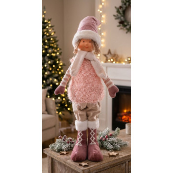 Christmas decoration XmMX372, Boy, pink, 75 cm Christmas decoration XmMX372, Boy, pink, 75 cm