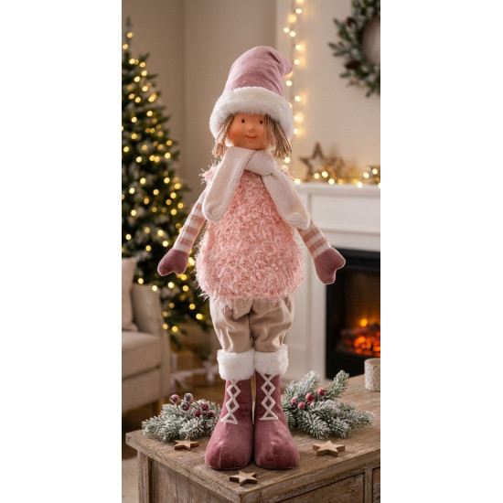 Christmas decoration XmMX372, Boy, pink, 75 cm