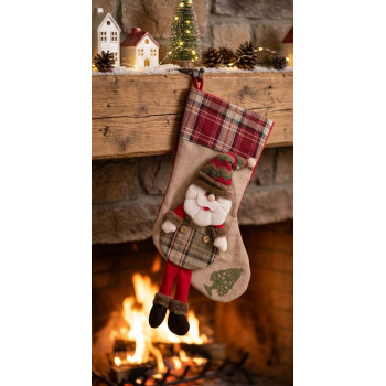 Christmas decoration MagicHome XmJ014, Santa sock, 50 cm Christmas decoration MagicHome XmJ014, Santa sock, 50 cm